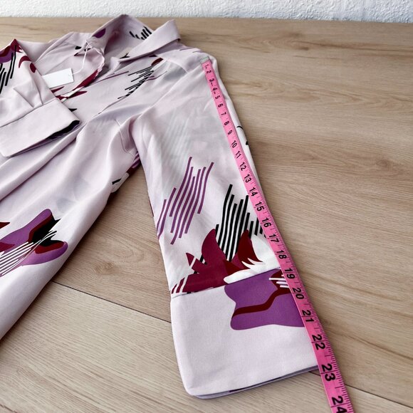 NWT NU PARCC The Color House Pink Floral Shirt Dress with Pockets Size 6 / Small - Picture 14 of 16